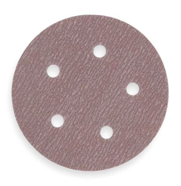 NORTON ABRASIVES Hook/Loop Disc, 5 In, 320 G, A275, PK100 66261131575