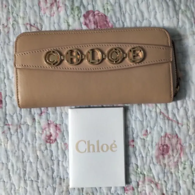 £380 CHLOE brown Large Leather Purse Wallet Brand  New