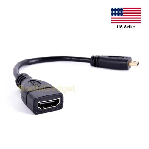 6 inch Micro HDMI Type D Male To HDMI Type A Female Adapter Cable