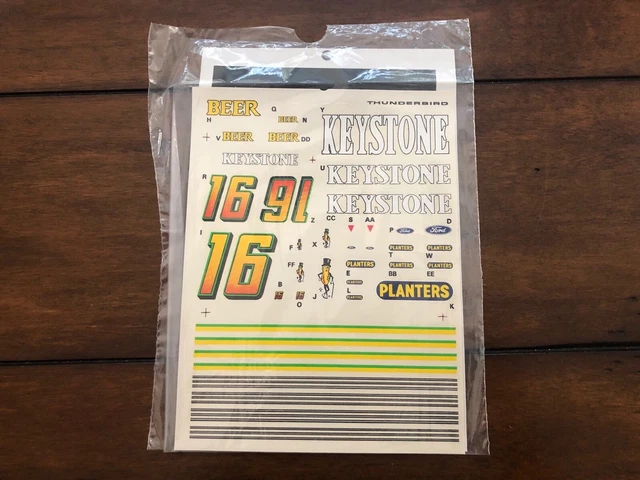 1/24 NASCAR 16 Keystone Beer Wally Dallenbach Roush Ford Tbird Waterslide Decals