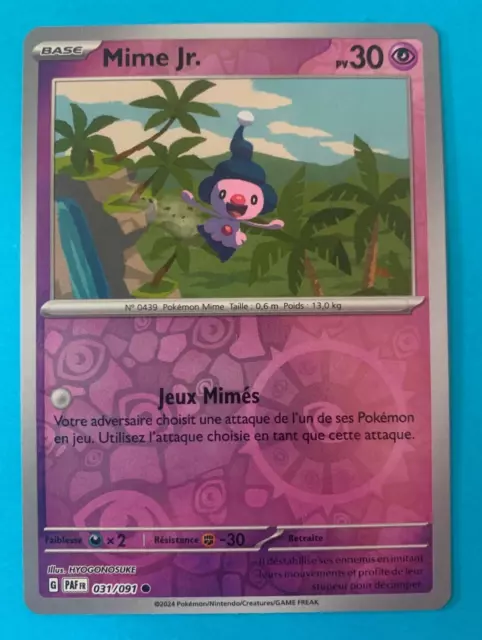 Carte Pokémon MIME Jr. reverse 031/091 Destinées de Paldéa
