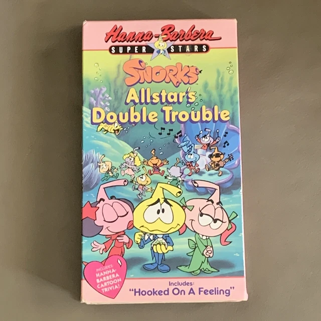 SNORKS ALLSTAR’S DOUBLE Trouble HANNA BARBERA Vintage VHS Video Tape
