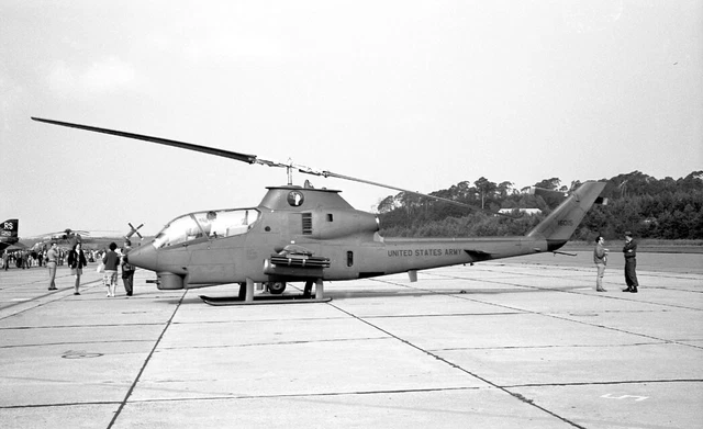 US Army, Bell AH-1G Cobra, 70-16015 at Ramstein, 27 Aug 1972 - original B&W neg