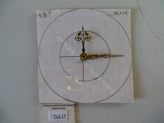Original Brass Clock Hands For German Schmid Sss Mantel Clock