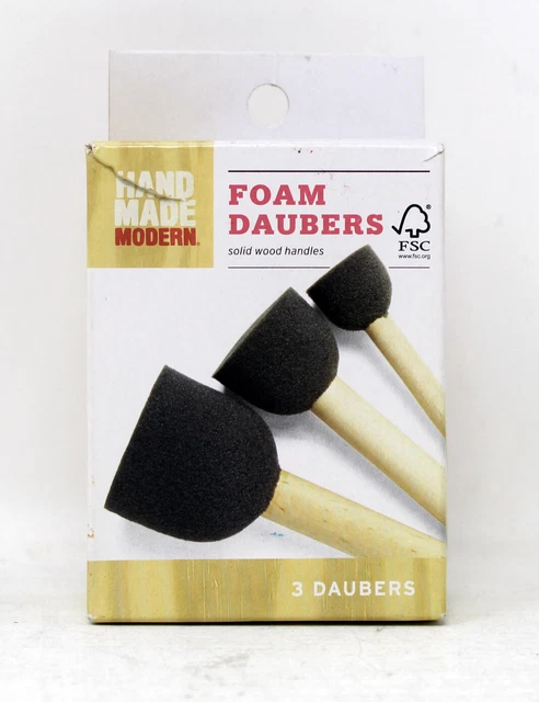 Hand Made Modern Foam Daubers 3 Count (Missing 1)