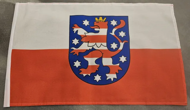 Fahne Flagge Thüringen Stockfahne - 30 x 45 cm