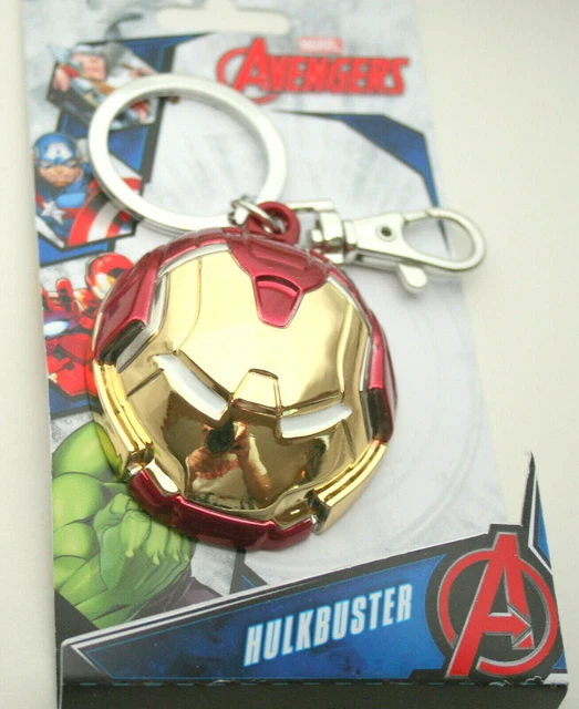 Marvel Comics Red Iron Man Hulk Buster Helmet Heavy Metal Key Chain New NOS MIP
