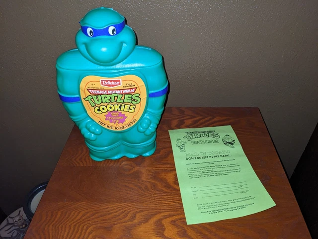 Teenage Mutant Ninja Turtles Donatello Cookies Coin Bank Vintage Delicious 1990