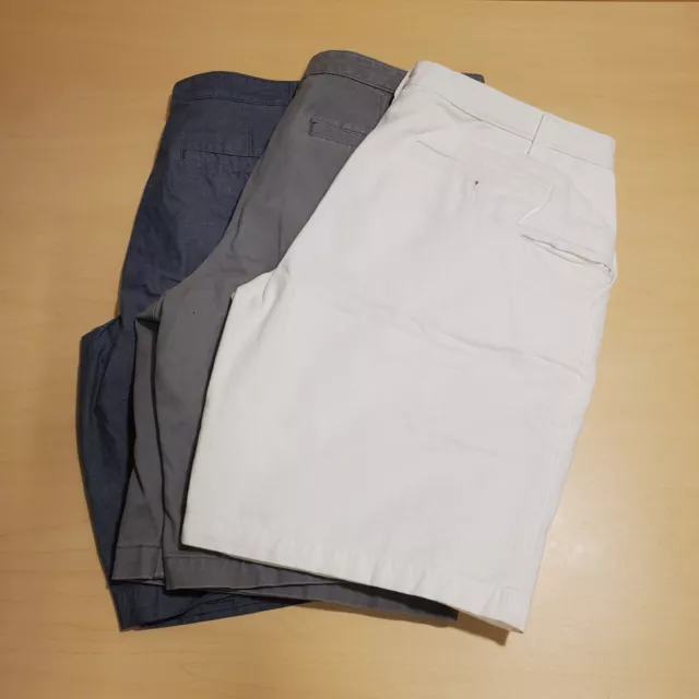 LOT OF 3 Dockers Perfect Shorts Classic Fit Size 32 White, Gray, Blue ...
