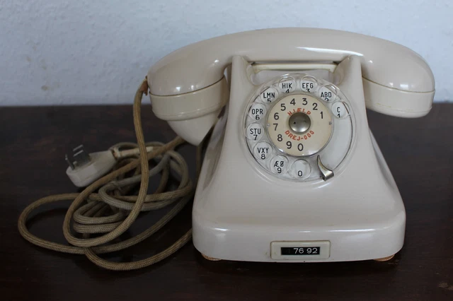 Para Colector De : Hermoso Antiguo Baquelita Teléfono De Dinamarca #10331