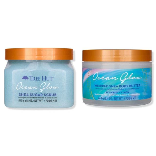 TREE HUT OCEAN GLOW Shea Sugar Scrub & Whipped Body Butter Duo $25.00