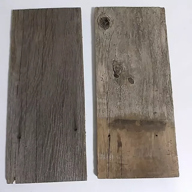 16" Reclaimed/Salvaged Old Fence/Barn Wood Boards For Crafts/Set Of 2