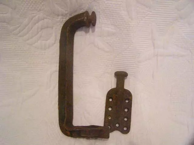 Antique Cast Iron 2 Pc. Trolley Track Rafter Bracket Hanger Barn Pat. Feb 7 1911