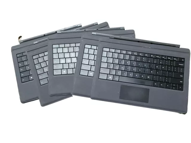 Lot of 5 - Microsoft Surface Pro 3 Black Type Cover Folio Keyboard Model 1644