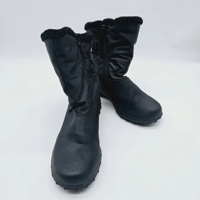 Totes Women's Boots Style: Lily Size 8M Black Waterproof Faux Fur Lined Free Shi