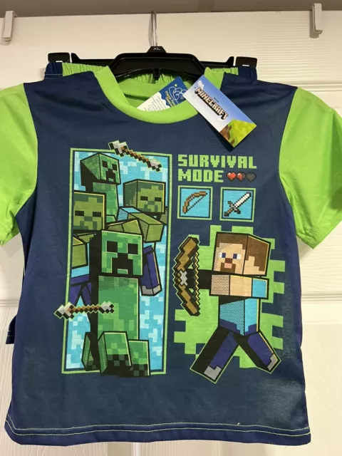 Boys Minecraft Survival Mode PJs ~ Size 8