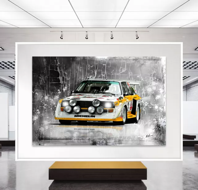 Leinwand Bild Auto Quattro Rallye Wandbilder XXL Wohnzimmer Max 150x100x4cm 4510