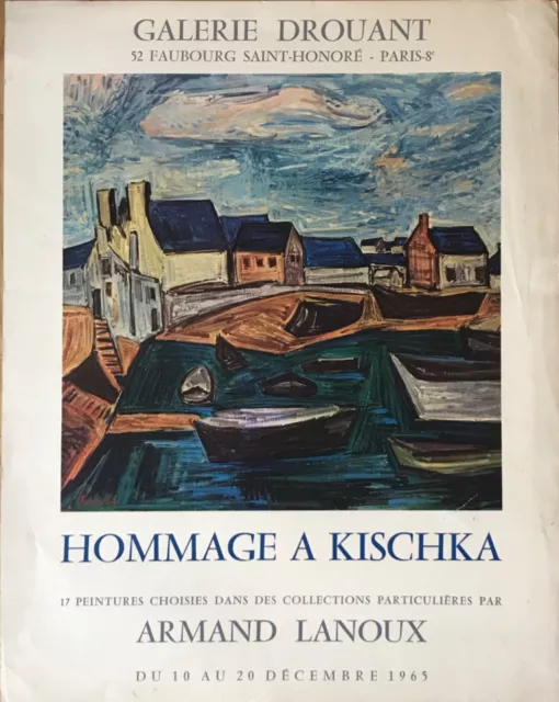 AUGUSTIN HANICOTTE – Affiche Litho Originale 1960, Galerie, French Poster Rétro