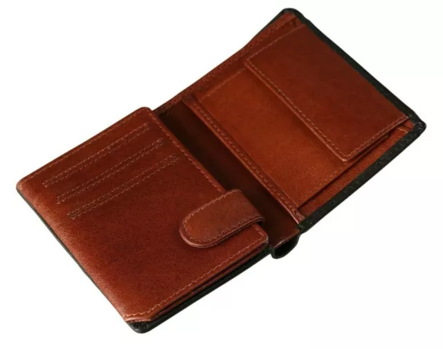 Designer Mens Leather Wallet RFID SAFE Contactless Card Blocking ID Protection