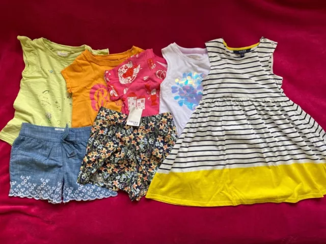 Girls Summer Clothes Job Lot Bundle 5-6 years Next Dress Shorts Tops T-shirts
