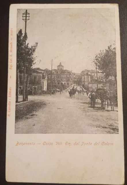 1900ca Benevento - corso dal ponte di calore - chiesetta Sant'Onofrio