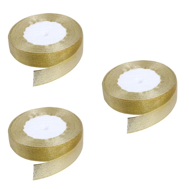 3pcs 10 mètres de Noël hiver hiver ruban ruban à ruban satiné pour bonbons boîte