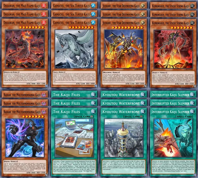 YUGIOH KAIJU DECK - Gameciel Interrupted Kaiju Slumber Radian Dogoran  Kumongous $92.00 - PicClick