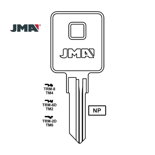JMA Fits for 1604 Trimark Commercial Residencial Key Blank TM4 - TRM-8 (10 Pack)