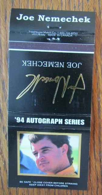 Nascar Racing Car Driver Joe Nemechek Matchbook Cover Empty 1994 Matchcover -D4