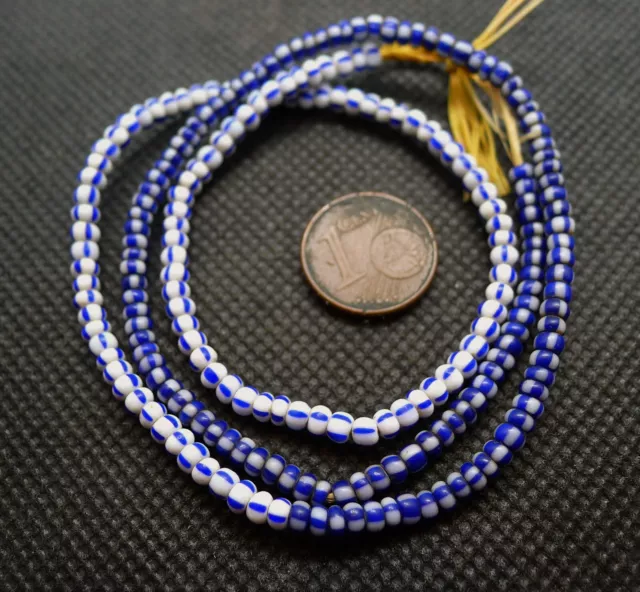 44cm Perles Troc Verre Ancien Murano Antique Venetian Glass African Trade Beads