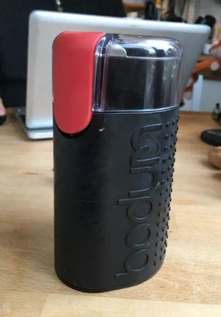 Bodum Bistro Elektrische Kaffeemühle Coffe Grinder schwarz, Gehäuse klebrig