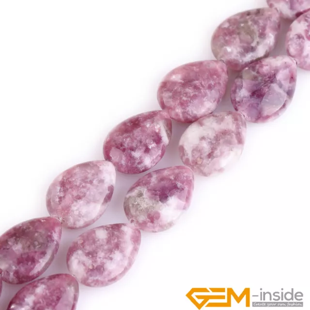 Natural Purple Lepidolite Gemstone Loose Spacer Beads For Jewelry Making 15" YB