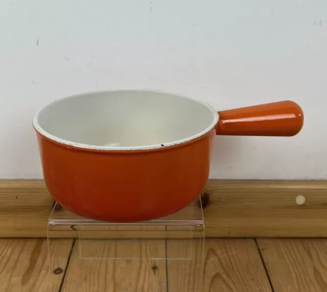 Cousances Le Creuset Hollow Handle Saucepan Enamel Volcanic Orange 16cm