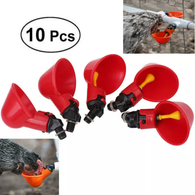 10 pz. Abbeveratoi per pollame automatici abbeveratoi per polli polli volatili abbeveratoi tazze