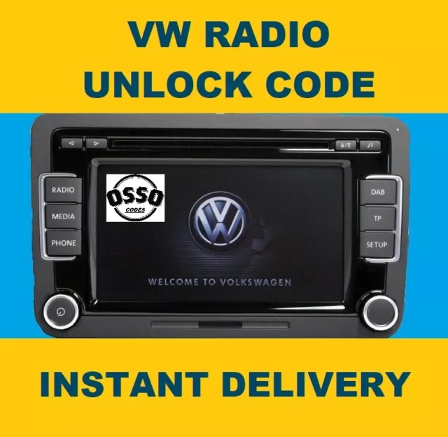 ✅VW VOLKSWAGEN RADIO CODE - Anti Theft Code - PIN DECODE UNLOCK SERVICE✅