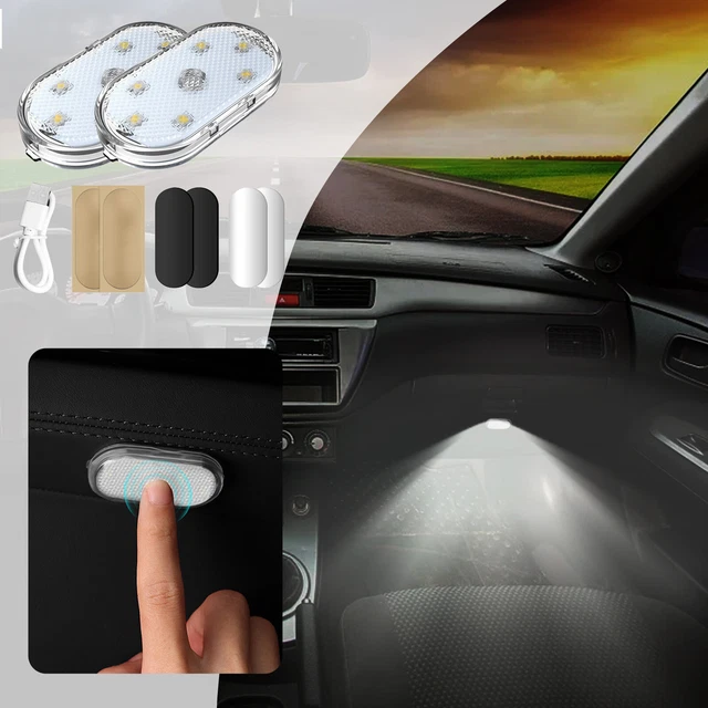 2 Pcs Car Led Lights Interior 7 Colors Ambient Lighting Car Interior 92 Legend