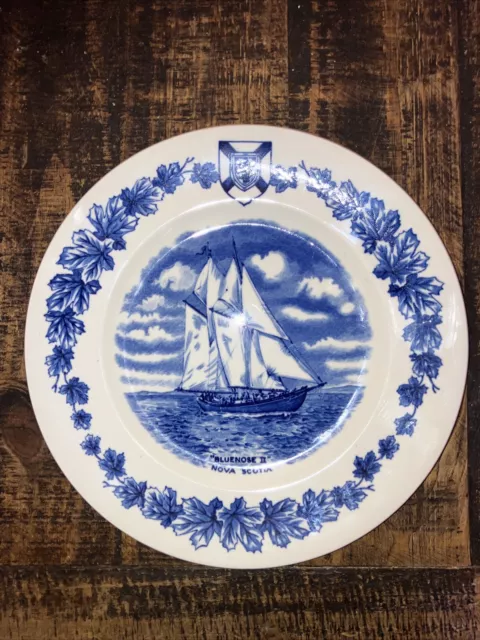 Burleigh Bluenose II Schooner 10in Collector Plate Staffordshire England