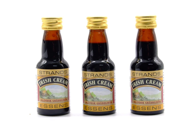 3 x crema irlandesa 25 ml - esencia para alcohol, esencia de vodka, esencia aromatizante