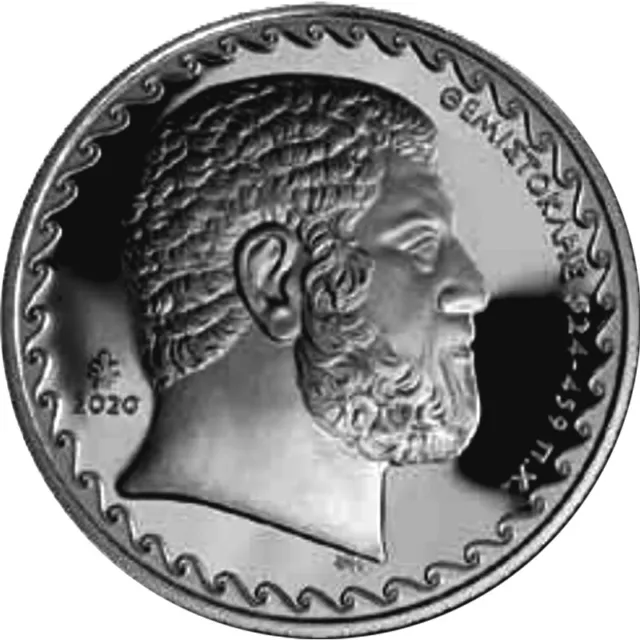 Grèce 10 Pp Argent Bataille De Salamis Themistokles Certificat 2