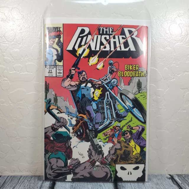 Marvel Comics The Punisher #31 Volume 2 Mar 1990 Biker, Vintage Comic Book