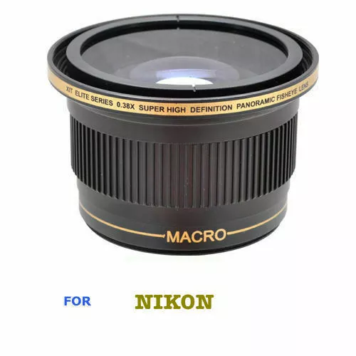 52MM X38 FISHEYE WIDE ANGLE LENS+ MACRO For NIKON D3000 D3100 D3200 D3300 D5000