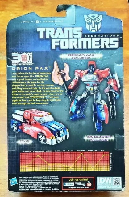 Transformers Generations Orion Pax 30. Jahrestag Deluxe Klasse Neu Versiegelt 2