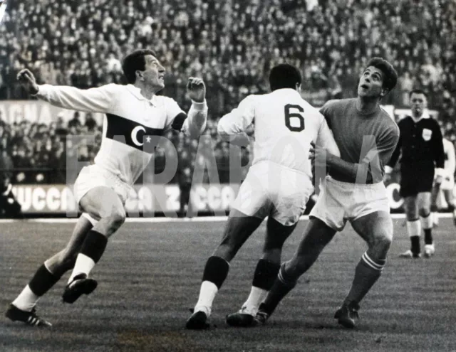 Altes Pressefoto Fußball, Italien Vs Türkei, 1962, Rivera, Druck