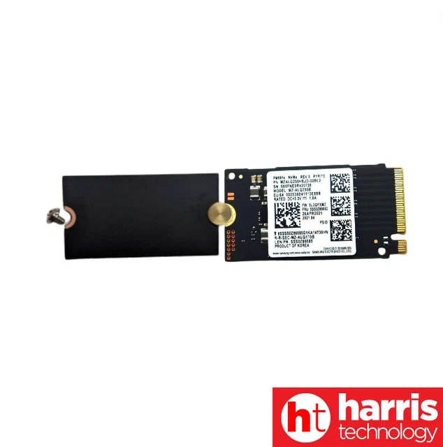 SAMSUNG MZ-ALQ256B PM991A 256GB M.2 2242 NVME PCIE SSD + Extender to M ...