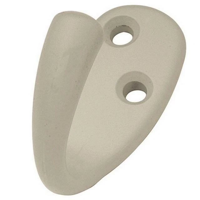 Lot of (10) Hickory P27100-LAD Single Coat Robe Utility Hooks, Light Almond Tan