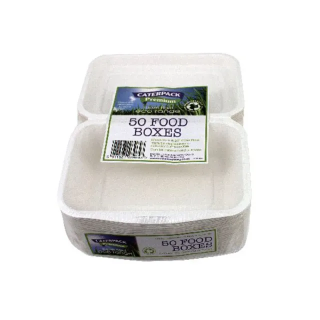 Caterpack Biodégradable Super Rigide Nourriture Boîtes (Paquet De 50) RY03860 /