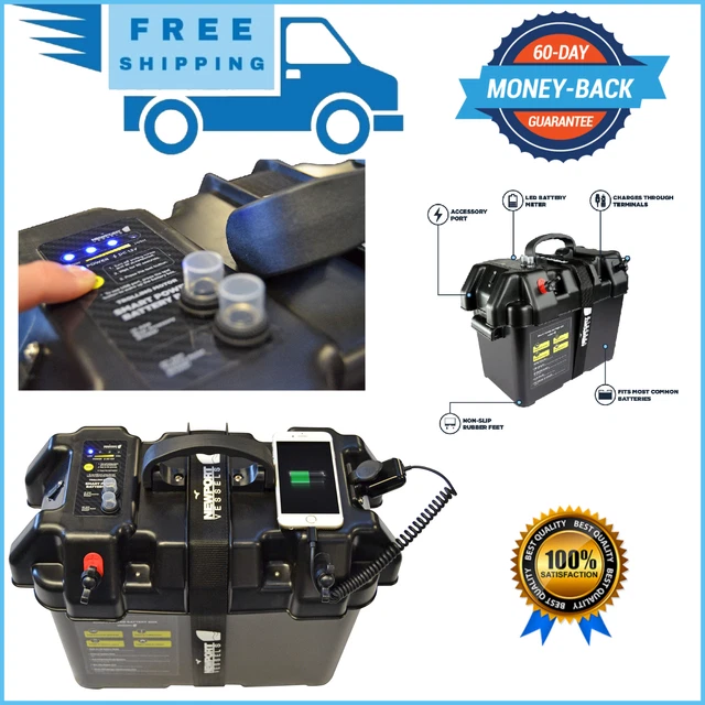 NEWPORT VESSELS TROLLING Motor Smart Battery Box Power Center with USB