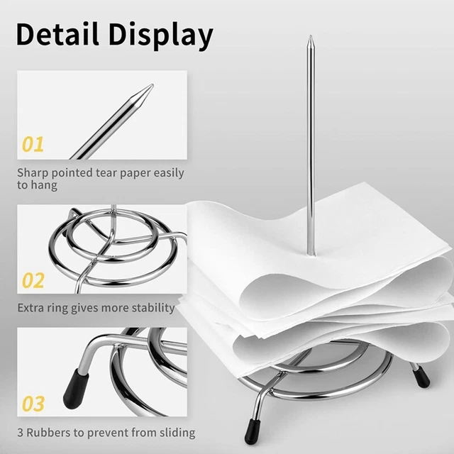 Porte-bons De Commande Restaurant - Support Mural Autocollant Aluminium Noir 30 Cm - Pour Cuisine, Bar, Bureau - 2 Pièces