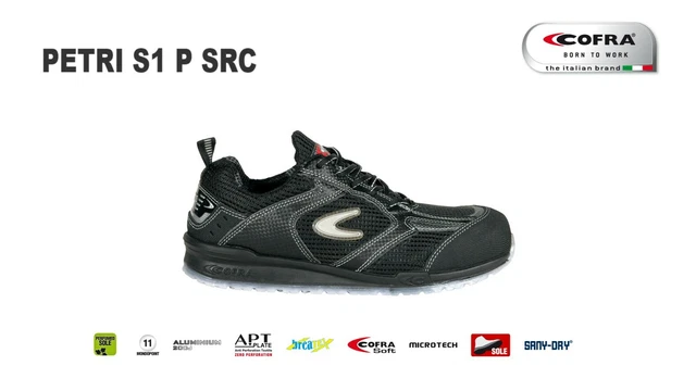 Scarpe antinfortunistiche Cofra Petri S1 P SRC basse traspiranti e leggere