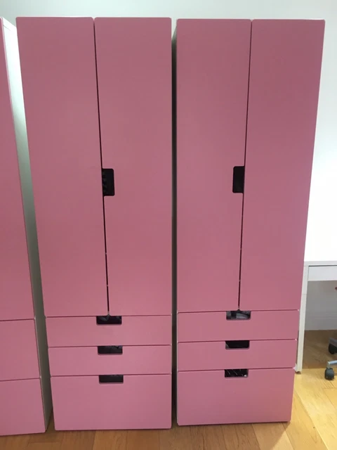 Ikea stuva wardrobe pink deals